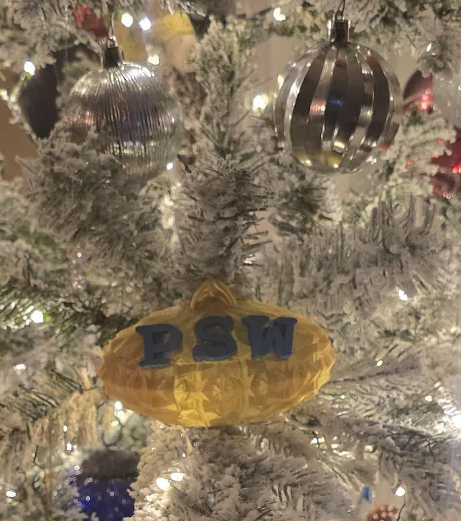 Retro PSW Christmas Ornament