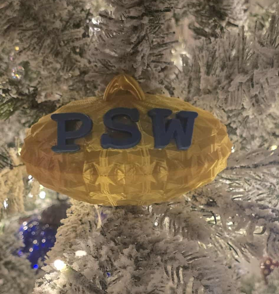 Retro PSW Christmas Ornament